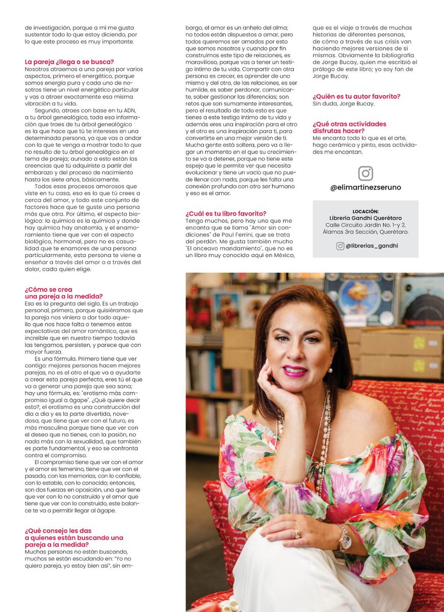 maema27's tweet photo. ¡Muy agradecida con la revista Suite Social MX por este hermoso artículo sobre mi libro!!! 🙏🙏🙏❤️❤️❤️
#EliMartínezSerUno #creaunaparejaatumedida #suitesocialmx #Codigoqro #libros #leer #amor #psicologia #librosrecomendados #terapia
Suite Social @CodigoQro @suitesocialmx https://t.co/JTkmaFeBvw