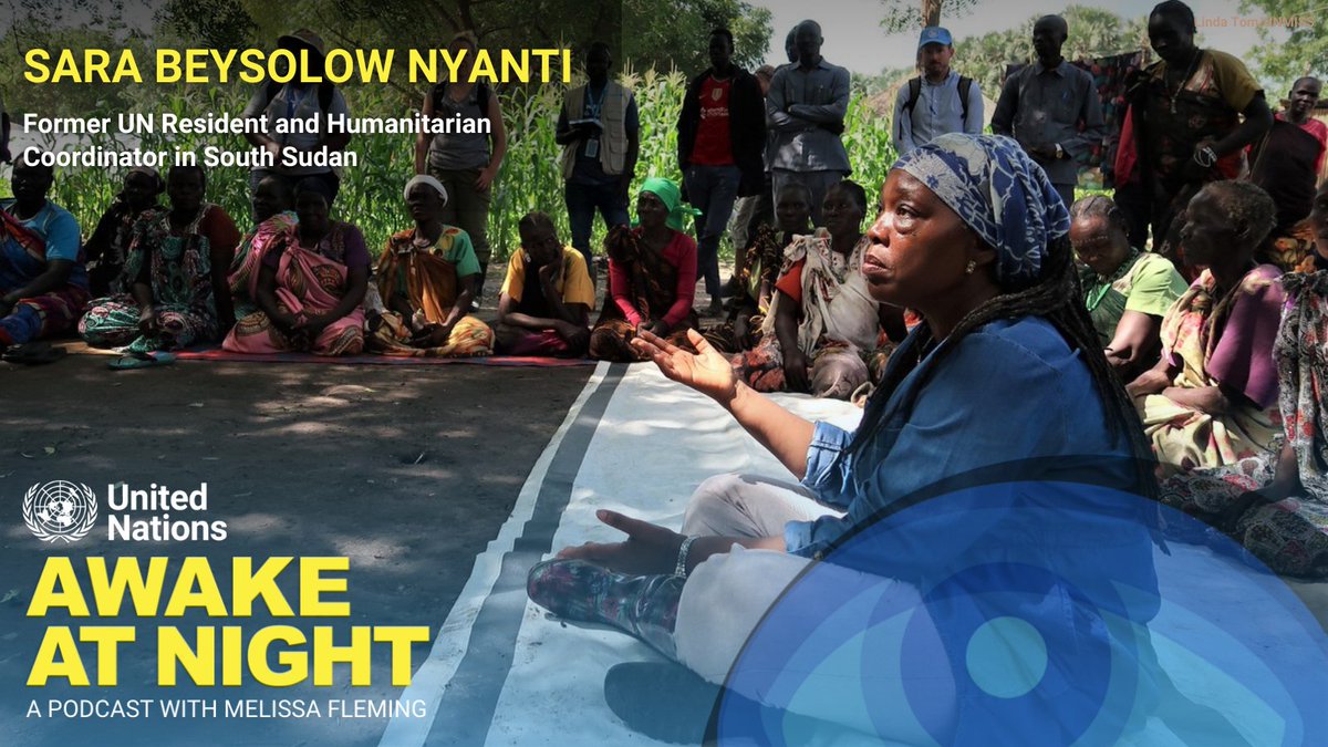 “We have to put the rights of people and the peace that they deserve upfront.”

– @NyantiSara, former @unmissmedia Deputy Special Representative, shares her concerns and hopes for the people of South Sudan with @MelissaFleming on Awake At Night. bit.ly/3PPgyeC