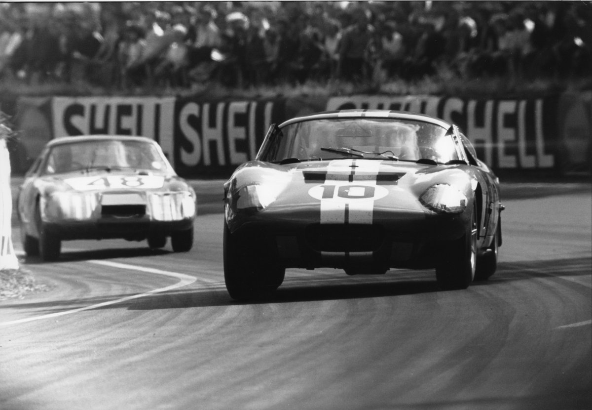 At the 1965 24 Hours of Le Mans with Daytona Coupe CSX2287 driven by Bob Johnson and Tom Payne. The Coupe did not finish the race. 

Image by Dave Friedman.
