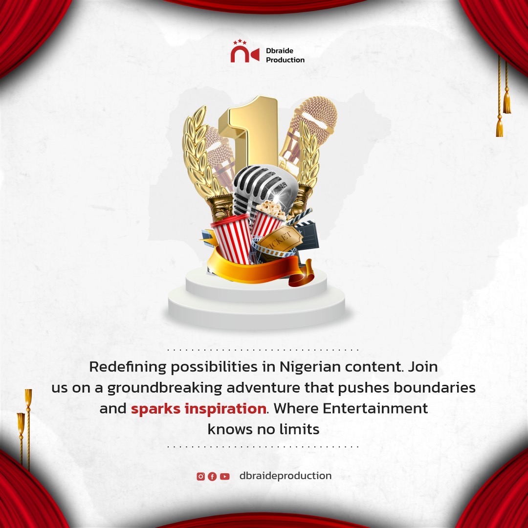 Dbraide_'s tweet photo. We are on a mission to redefine Nigerian content and take it to new heights 🎥✨. 
Get ready for a ride where creativity knows no limits and possibilities are endless! 🌟💫
#DbraideProduction
#QualityEntertainment
#quoteoftheday 
#word https://t.co/kBbyfsDi72