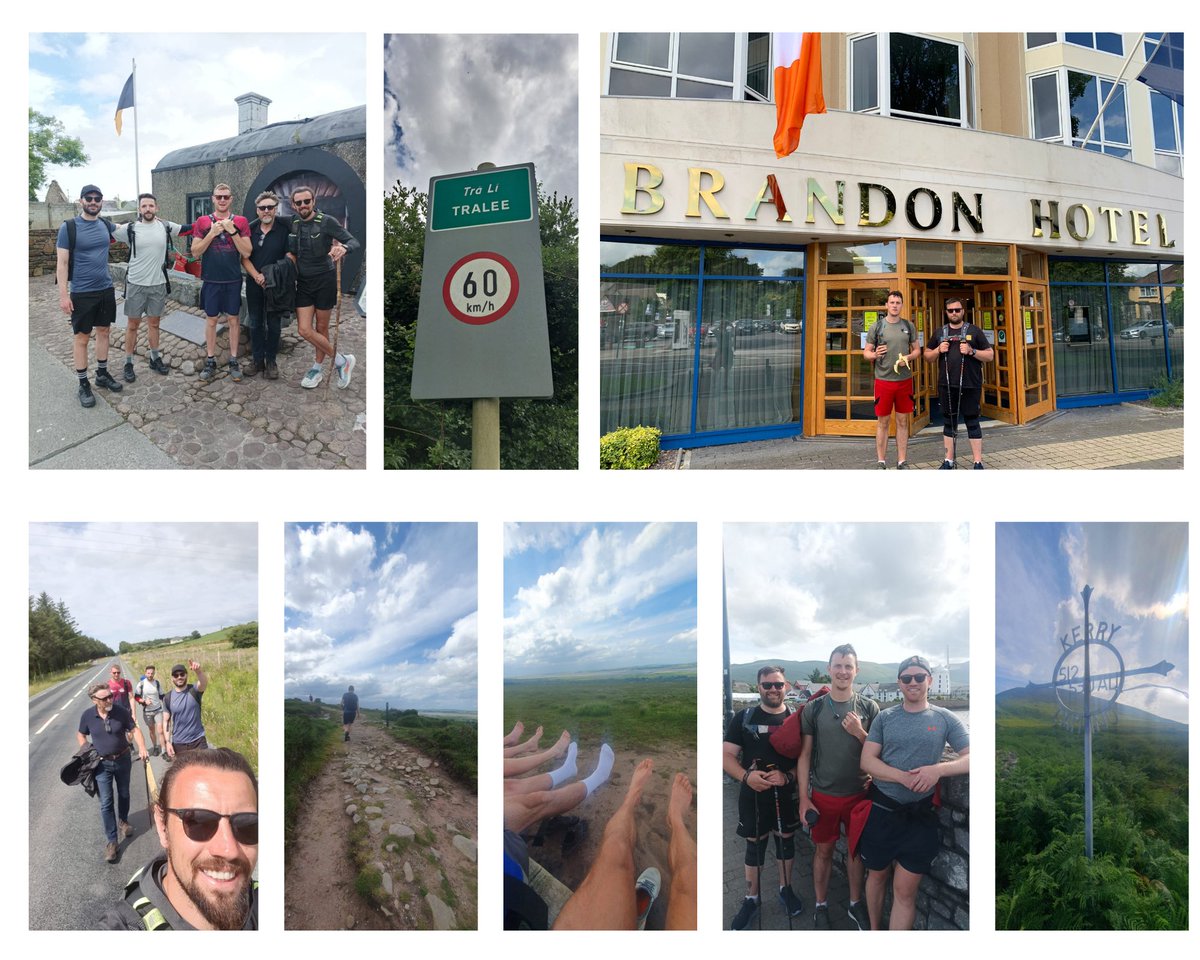 Bay2Baywalk's tweet photo. Day 5 going strong, the lads have passed Blennerville and are heading to Camp via the Dingle Way and Kerry Camino! You can support by visiting https://t.co/VUcRWeJSsU https://t.co/8qyDMyg3Af