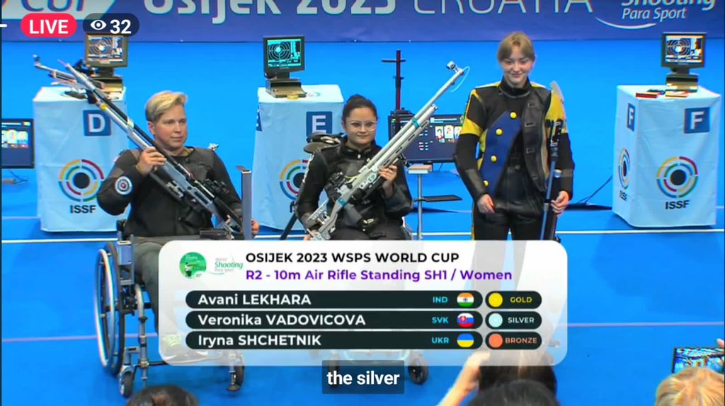 _lokeshsharma's tweet image. Heartiest congratulations to #Rajasthan&apos;s #AvaniLekhara for winning Gold🥇 medal in R2 10M Air Rifle SH1 event at Osijek 2023 World Shooting Para Sport World Cup. Remarkable achievement!!
We are so proud..🇮🇳 
#WSPS