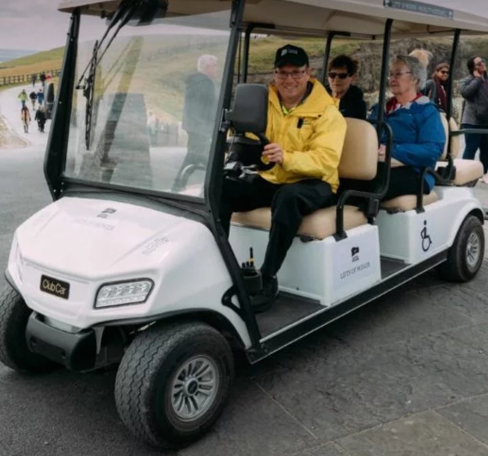 So I was down at the Cliffs of Moher this morning for a meeting and I swear to god lads, check out "The Burren Buggy", which takes less able bodied tourists up the cliff walk and guess what the service is called, go on guess.. 
THE LIFTS OF MOHER 😂😂 jaysus I love ireland 💚💚💚