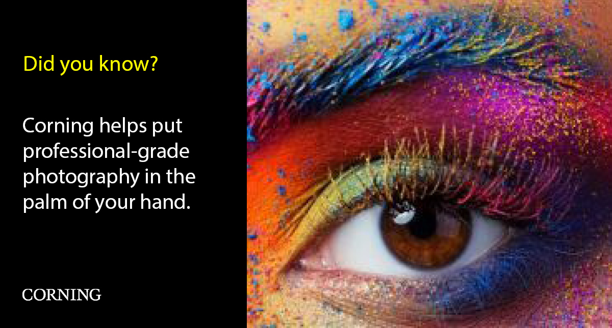 Our Corning scientists developed a glass composite that helps decrease reflection and capture more light through smartphone camera lenses.
Learn more: ms.spr.ly/6017gITXN 

#fridayfact #Vitaltoprogress #Corning