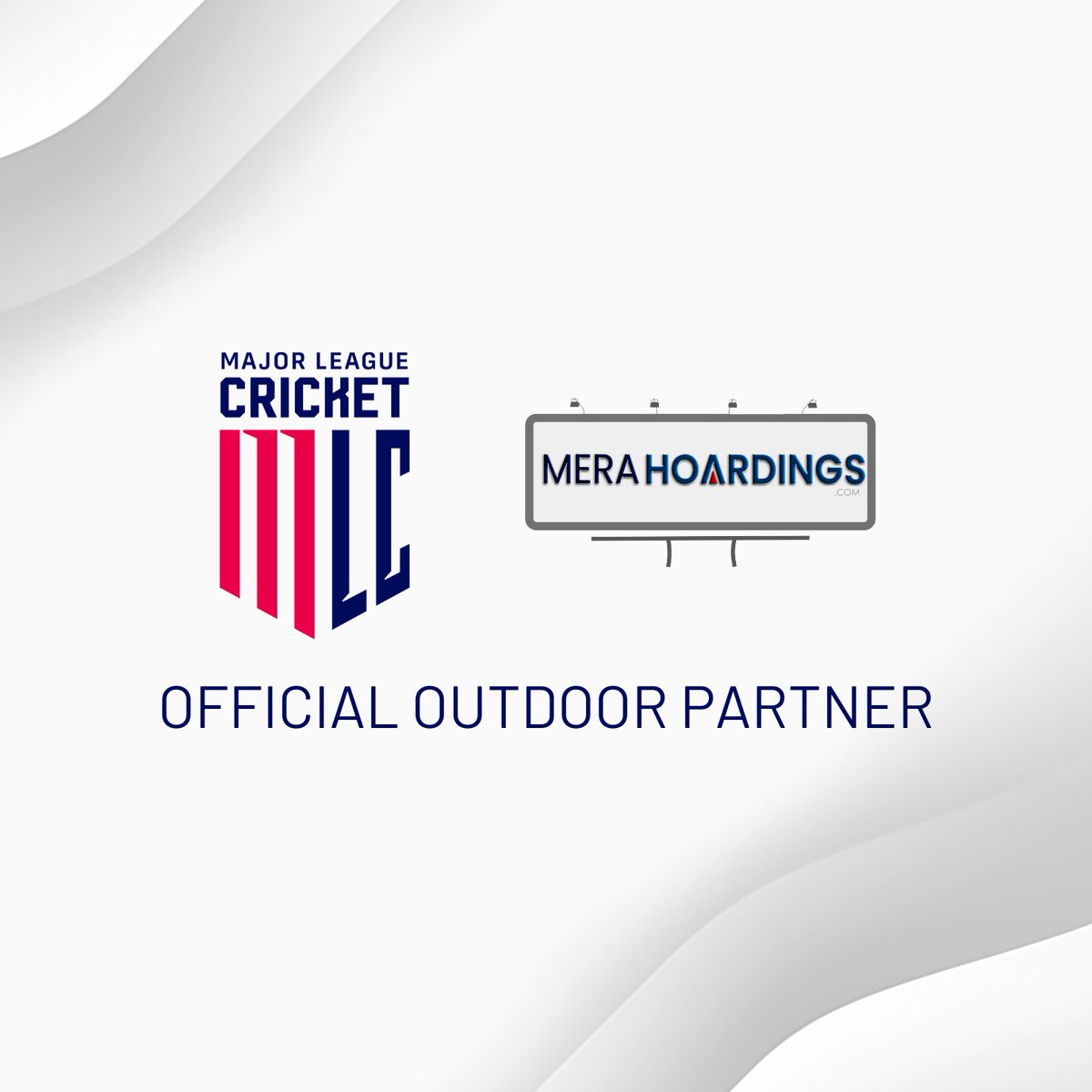 MLC 🤝 @MeraHoardings 

This crucial partnership promotes the inaugural season of #MajorLeagueCricket in a BIG way ➡️ bit.ly/3D36bwd