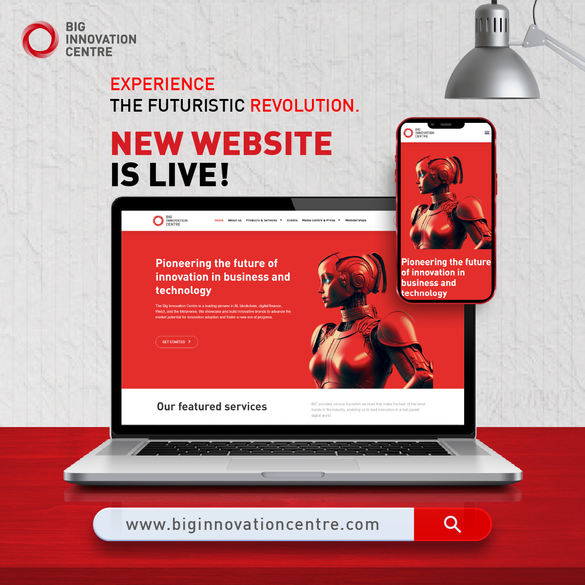 BIC's new website is LIVE! Experience a cutting-edge platform with enhanced navigation, responsive design and in-depth insights into our innovative work. Explore now: biginnovationcentre.com #BigInnovationCentre #NewWebsite #Innovation #OfficialLaunch