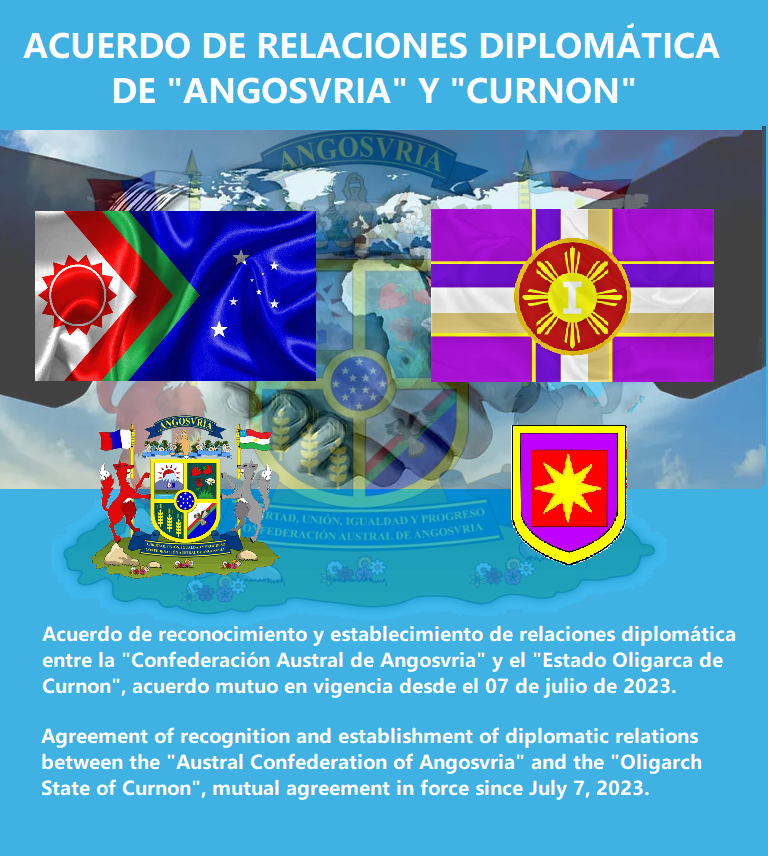 Gobiernofedera4's tweet photo. Tratado de relaciones diplomáticas de "Angosvria" y "Curnon"
#Angosvria #Curnon #Micronations #Micronaciones https://t.co/YuCKdaxWe0