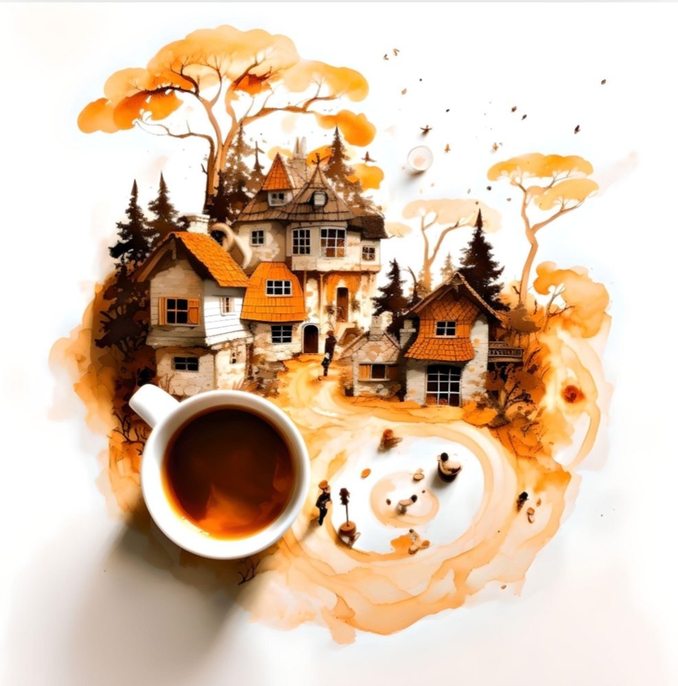 If there is anything better than art and coffee, I don't know. But this sensational artist THOMGM managed to unite beautifully in this fantastic art. Thank you for this coffee-scented gift. I loved! ❤️❤️❤️❤️❤️