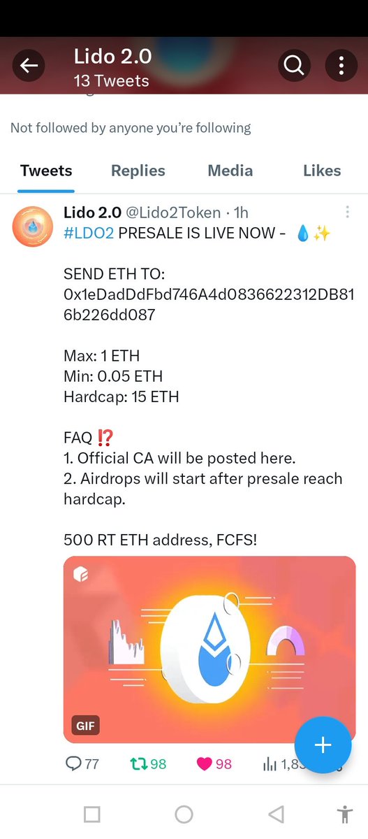 GlennGranzia's tweet photo. @Lido2Token done done done ✨
0x4ad1b77d55d5ccb8f7196d911847283f85fecd85

#LDO2 #LIDO2 #ETH #BTC    #BNB https://t.co/bnpux63xQq
