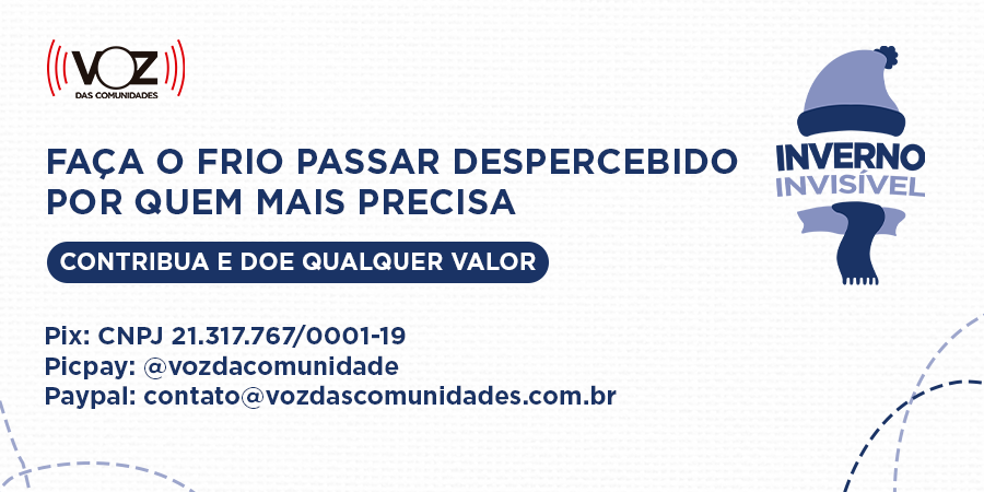 vozdacomunidade's tweet image. Aqueça corações, espalhe calor. É hora de agir! Participe da nossa ação solidária "Inverno Invisível" e faça a diferença na vida de quem mais precisa. Juntos, podemos tornar o inverno mais acolhedor.❄❤ #InvernoInvisível #Solidariedade #AqueçaUmaVida"