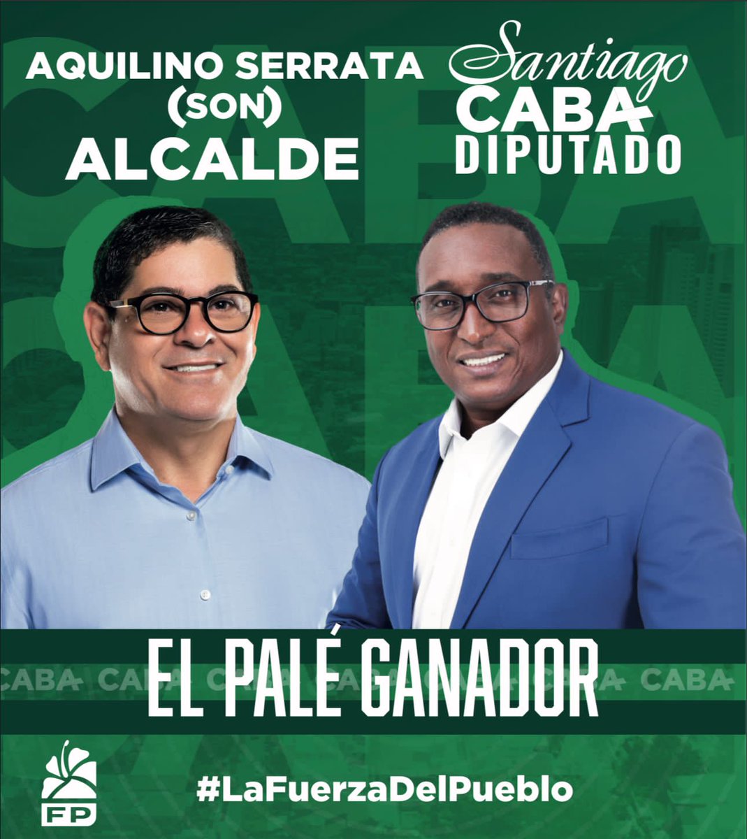 ingcabaSDO's tweet photo. Junto a mi amigo y próximo Alcalde de Santo Domingo Oeste @aquilinoserratason trabajaremos a tiempo completo para juntos construir un municipio nuevo.   #ElPaleGanador #CandidatosFP
#SeguimosCreciendo #LaFuerzaDelPueblo https://t.co/LIlCgVekKN