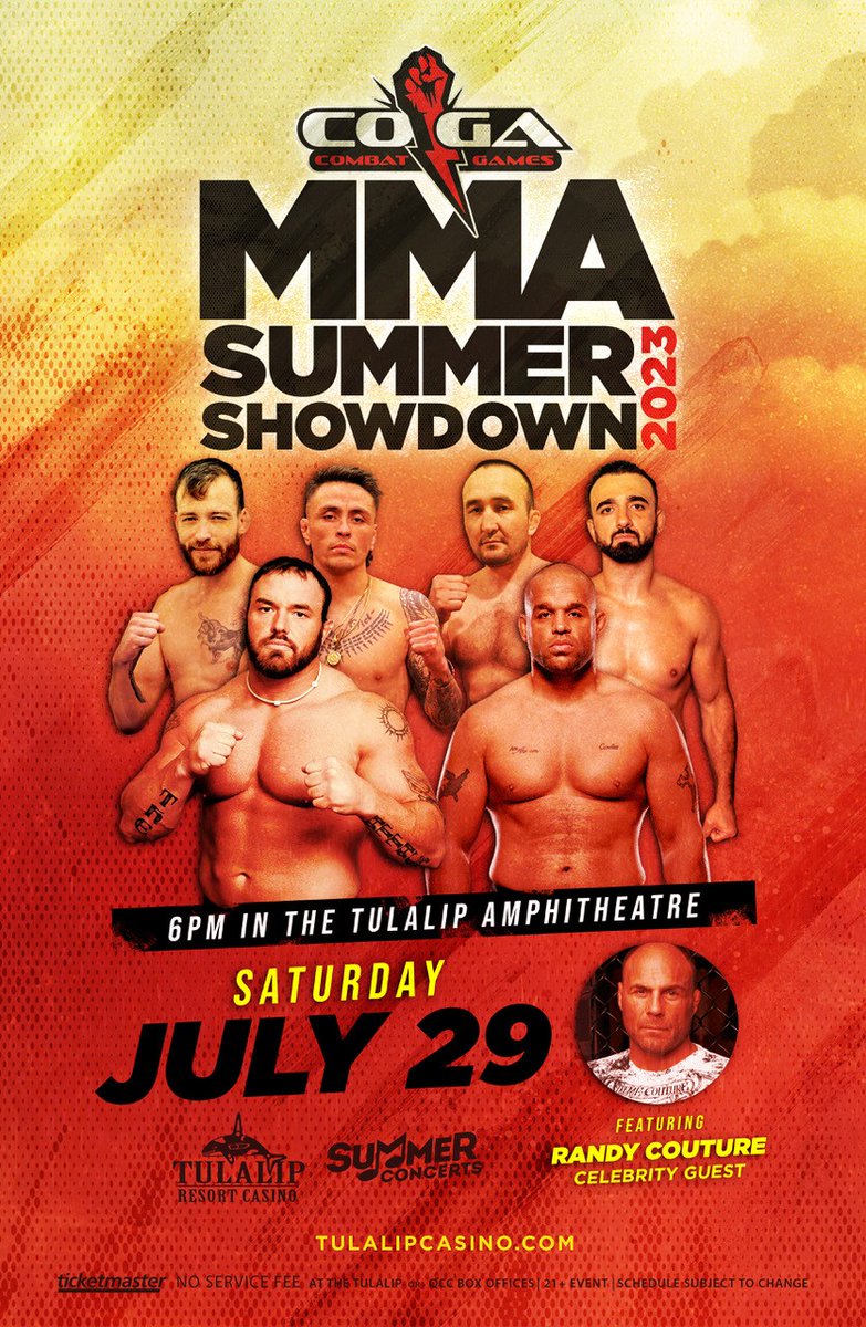 Join me on Saturday July 29th at the Combat Games MMA Summer Showdown inside the Tulalip Resort and Casino in Marysville, WA.
.
More Info and tickets visit: coga.tv
.
#coga #combatgames #mma #tulalipwa #summerconcertseries #tulalipamphitheatre #everythingtulalip