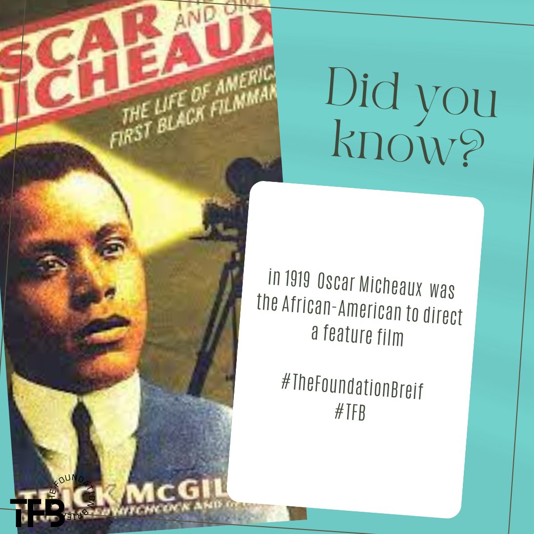 FoundationBrief's tweet photo. 🎥🌟 Oscar Micheaux, a visionary filmmaker, directed the FIRST feature film by an African-American in 1919! He paved the way for diverse storytelling, amplifying black voices on the big screen. A true cinematic pioneer! 👏🎬✨ #FilmTrailblazer #RepresentationMatters #TFB https://t.co/2s9RuN2pAI