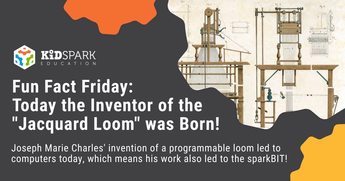 On this day, Joseph Marie Charles was born. Sometimes known as Jacquard, he invented the earliest programmable loom. This ed to the development of other programmable machines, such as an early version of the digital compiler used by IBM to develop the modern-day computer.