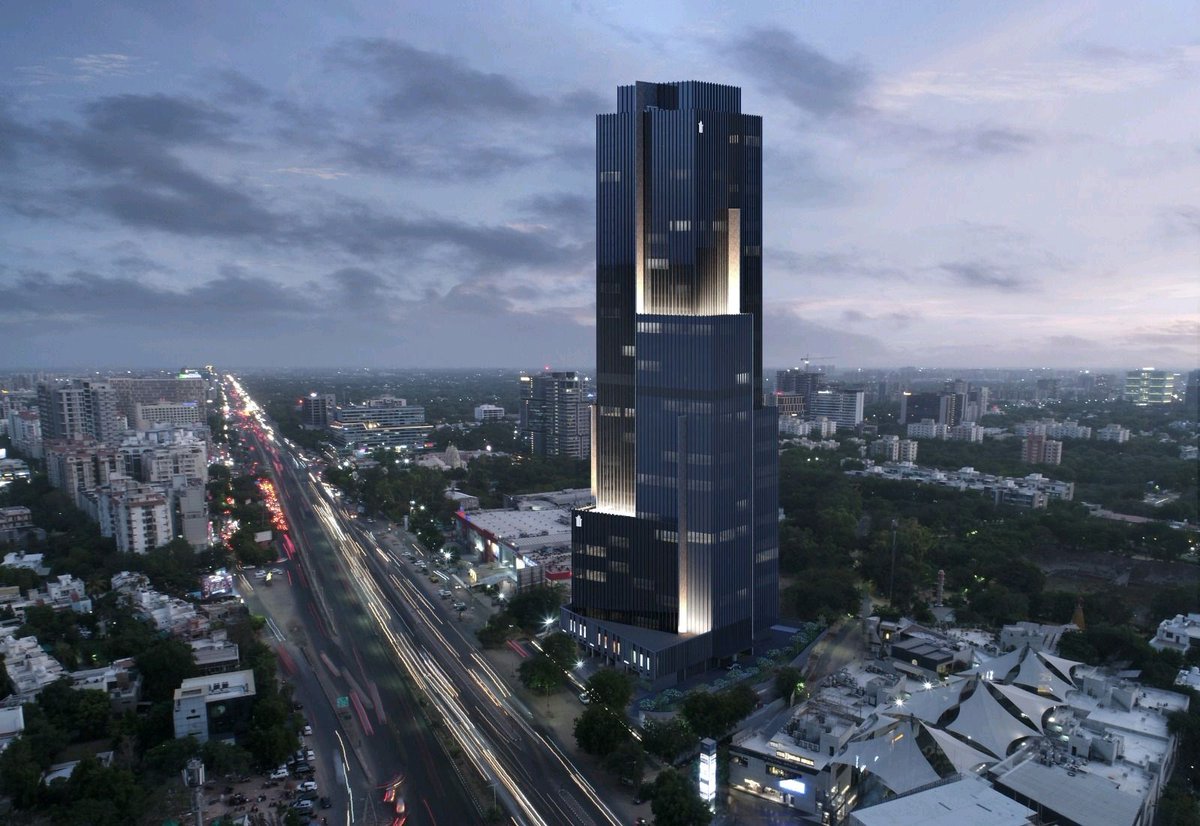 RAVIPATEL912's tweet photo. 🔹Titanium World Tower
🔹 Developer:- HN Safal &amp; Goyal
🔹41 floor (145 mtr) commercial 
🔹 Location:- Nr, Rajpath Club SG Highway
🔹Gujarat's tallest building approved by RERA https://t.co/NuG4KV6oNa