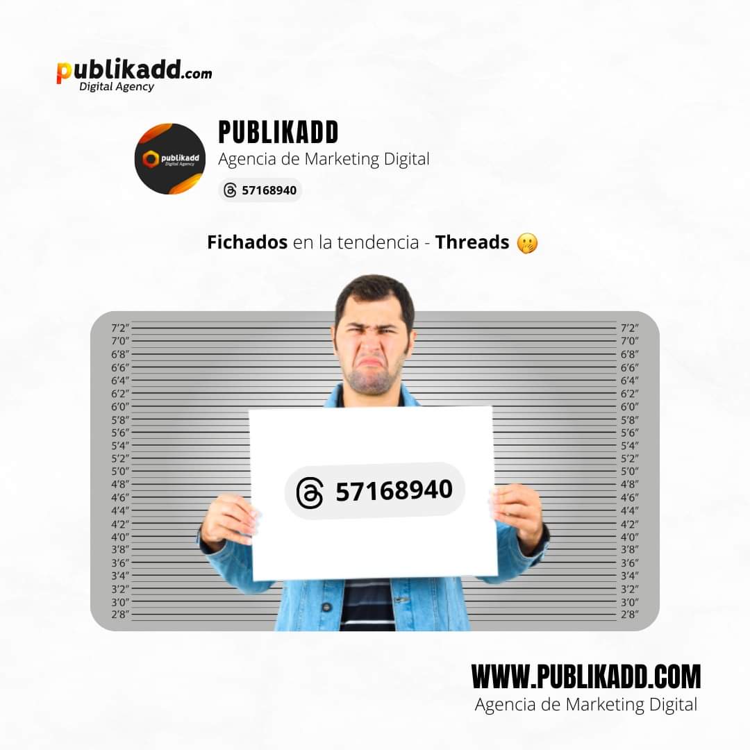 Fichados en la tendencia Threads de Meta con el número 57168940 😁
..
Presentes en las tendencias que generan valor para el Marketing Digital. 🤣 🧑‍💻🎯
..
¡Cuéntanos!, ¿qué número eres de threads? 😎
..
#Ecuador #MarketingDigital #SocialMedia #RedesSociales #Threads #instagram