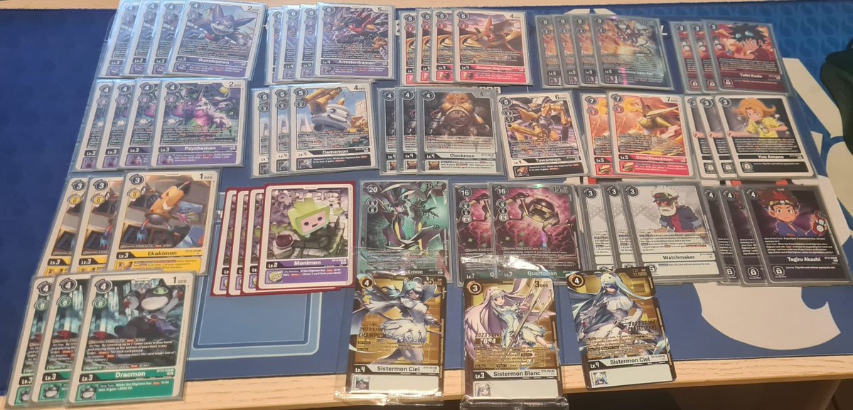 Desroctre's tweet photo. Hoy estoy contento, hoy estoy feliz. Se viene deck profile del Store Champion de @SevNeverending!
Dejo los matchups por aquí y comento un poquito en el hilo las cositas del mazo y cómo fue el torneo:
✅ BYE
✅ 2-1 vs Blue Flare
✅ 2-0 vs Alter S
✅ 2-0 vs Hunters
@digimon_tcg_SP https://t.co/A9T0WKIaUe