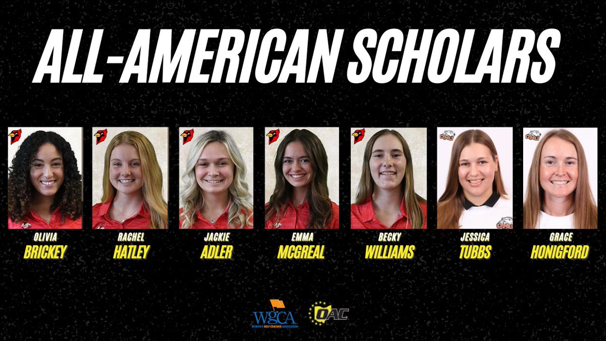 OHAthleticConf's tweet photo. Seven OAC women's golfers have been recognized as @WGCAGOLF 2022-23 All-American Scholars! ⛳️📚
#OAC #OACGolf https://t.co/7VqaQKC3R0