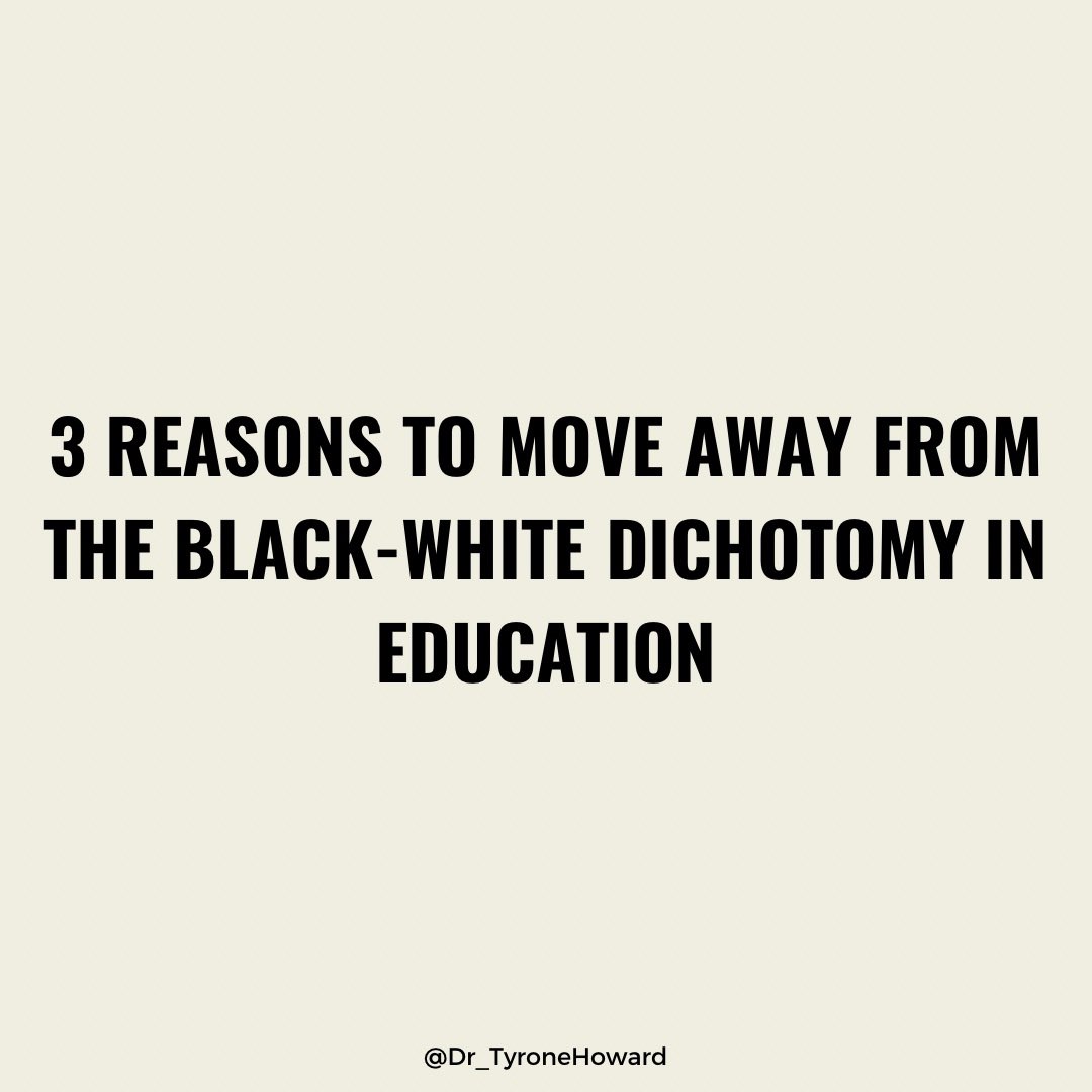 TyroneCHoward's tweet photo. Three reasons to move away from the Black-White dichotomy in education https://t.co/0C1qIw2dPc