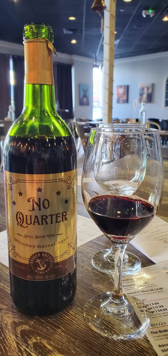 Here for a sip of wine and a bit of comedy. 

#SmallBusiness #BrokenAnchorWinery #NoQuarter