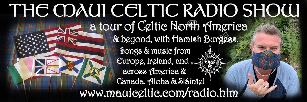 #CelticMusic tour of North America on <a href="/MauiCelticRadio/">Maui Celtic Radio</a> Sun on <a href="/KAKU885FM/">KAKU 88.5 FM</a> 8am &amp; 5pm Hawaii. SCOTLAND Tues 12 noon GMT <a href="/celt95fm/">Celtic Music Radio</a> #Glasgow celticmusicradio.net. Please support the show at patreon.com/mauicelticradio . Cheers! Songs Trad tunes #Europe #Ireland #America #Canada.