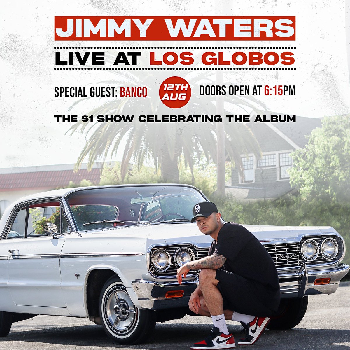 Jimmy_H20's tweet photo. $1 LA Show August 12th At Los Globos. Tickets on sale now 🏁🏆 https://t.co/B6tlQFtH5E