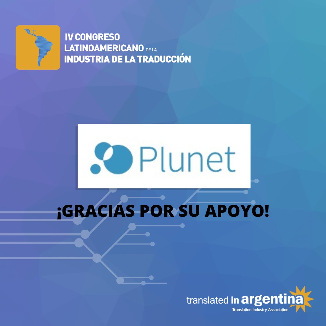 ¡GRACIAS <a href="/GALA_Global/">GALA</a> y <a href="/Plunet_News/">Plunet</a> por sumarse a #CLINT2023! ✨
Entre todos estamos construyendo un encuentro que será memorable para nuestros colegas, porque queremos que se lleven la mejor de las experiencias el próximo mes de septiembre en nuestra querida ciudad de Córdoba.