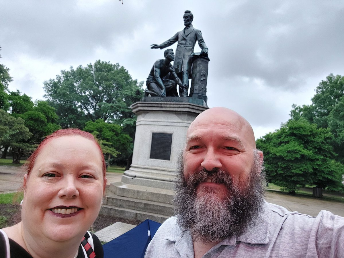 EastLeeCountyHS's tweet photo. Ms. Hester & Mr. Moor exploring history during their summer break! From the awe-inspiring Ford's Theatre, to the serene Lincoln Park, and the eye-opening African-American Smithsonian Museum, every moment was a journey of learning and reflection 🤩#HistoryLovers #ExploringDC https://t.co/O7GgKXSX1j