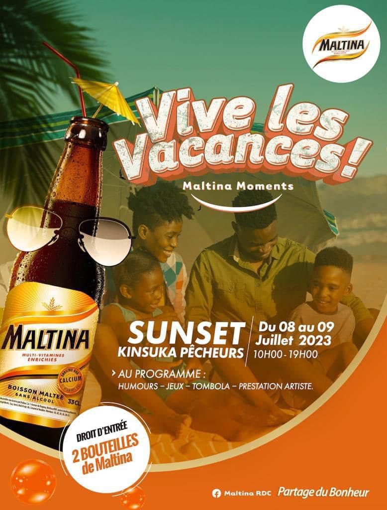 timscongo's tweet photo. Retrouvez TIMS au lancement des activités des Vacances de MALTINA du 08 au 09 juillet à Sunset 🥳

Droit d’entrée: deux bouteilles de Maltina https://t.co/I5fiA2Sx8y