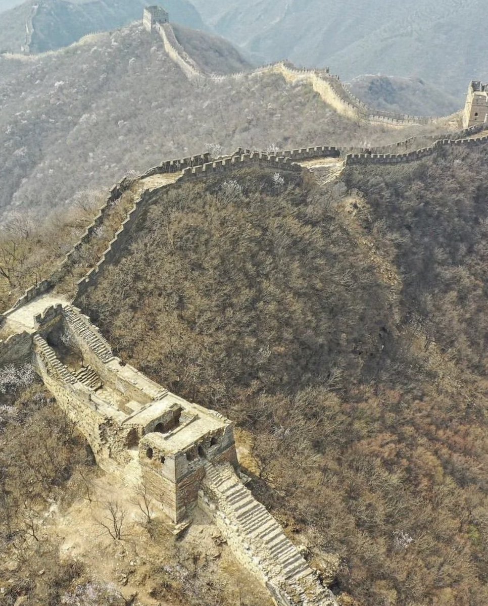historyinmemes's tweet photo. The Great Wall of China is a remarkable feat of engineering and one of the most iconic structures in the world. However, it is a common misconception that the Great Wall was abandoned at any point in history. In fact, the wall was constructed and maintained by various Chinese dynasties over a span of many centuries.

The construction of the Great Wall began as early as the 7th century BC, during the Warring States period in ancient China. However, it was during the Qin Dynasty (221-206 BC) that the first large-scale wall was built to defend against invasions from the north. This early wall served as a prototype for the later walls constructed during different dynasties.

The most well-known sections of the Great Wall, which attract millions of visitors each year, were mainly built during the Ming Dynasty (1368-1644 AD). These sections were constructed and fortified to protect China from Mongol invasions. However, it is important to note that the Ming Dynasty did not abandon the wall either. They actively maintained and expanded it during their reign.

While the construction of the Great Wall was a massive undertaking and required a significant investment of resources, there was never a complete abandonment of the wall. Instead, its purpose and importance evolved over time as dynasties rose and fell. The wall served not only as a military fortification but also as a symbol of Chinese national identity and unity.

In the centuries that followed, sections of the Great Wall fell into disrepair due to neglect, natural erosion, and human activities. However, efforts have been made in recent decades to preserve and restore the wall, especially the Ming-era sections, as a testament to China's rich history and cultural heritage. Today, the Great Wall of China remains a UNESCO World Heritage Site and a popular tourist destination.