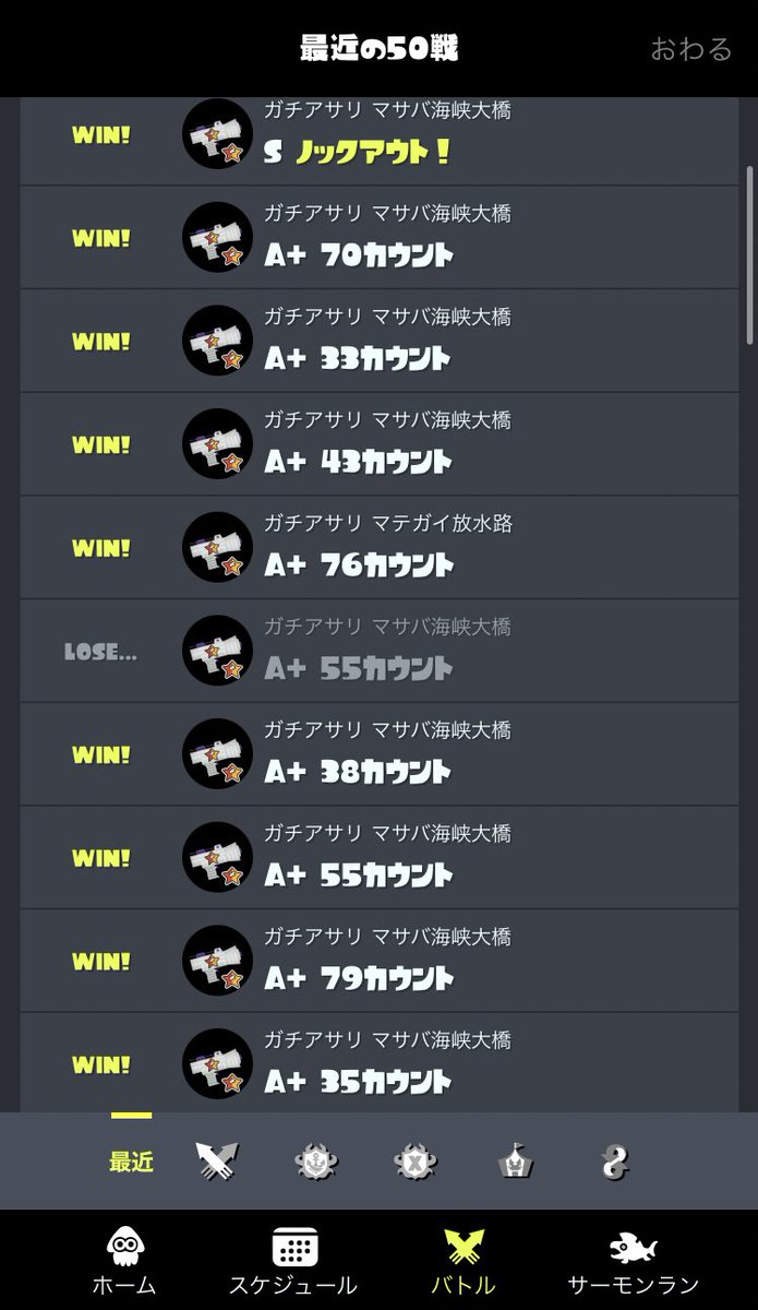 shobonsub's tweet photo. この勝率よ #Splatoon3  #スプラトゥーン3  #NintendoSwitch https://t.co/KxHDmrfZKw