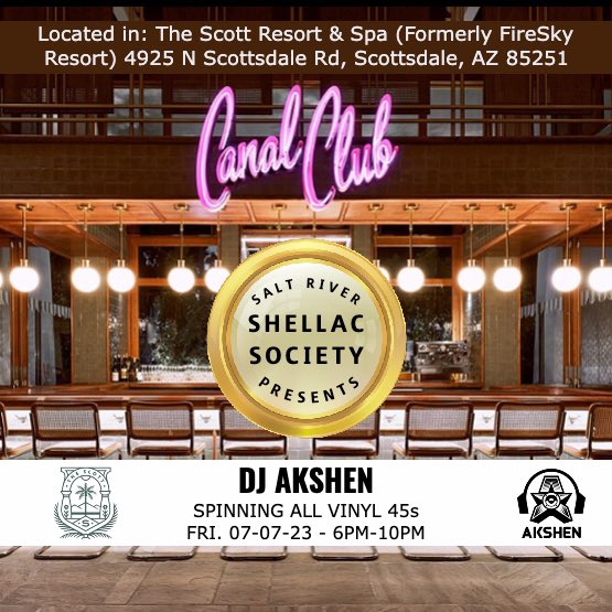djakshen's tweet photo. Canal Club tonight 07-07-23 Dropping all vinyl 45s from 6PM-10PM https://t.co/w5ayleTNUc