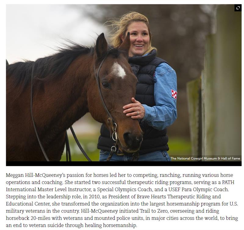 Traveling_Lass's tweet photo. So proud of my mentor Meggan Hill-McQueeney as she joins the @cowgirlmuseum Hall of Fame's 2023 class. She taught me real horsemanship when I was young &amp; helped me become a @path_intl instructor, both of which have been remarkably rewarding. I'm honored to look up to her. 💖✨️ https://t.co/nWRnV3OdqW