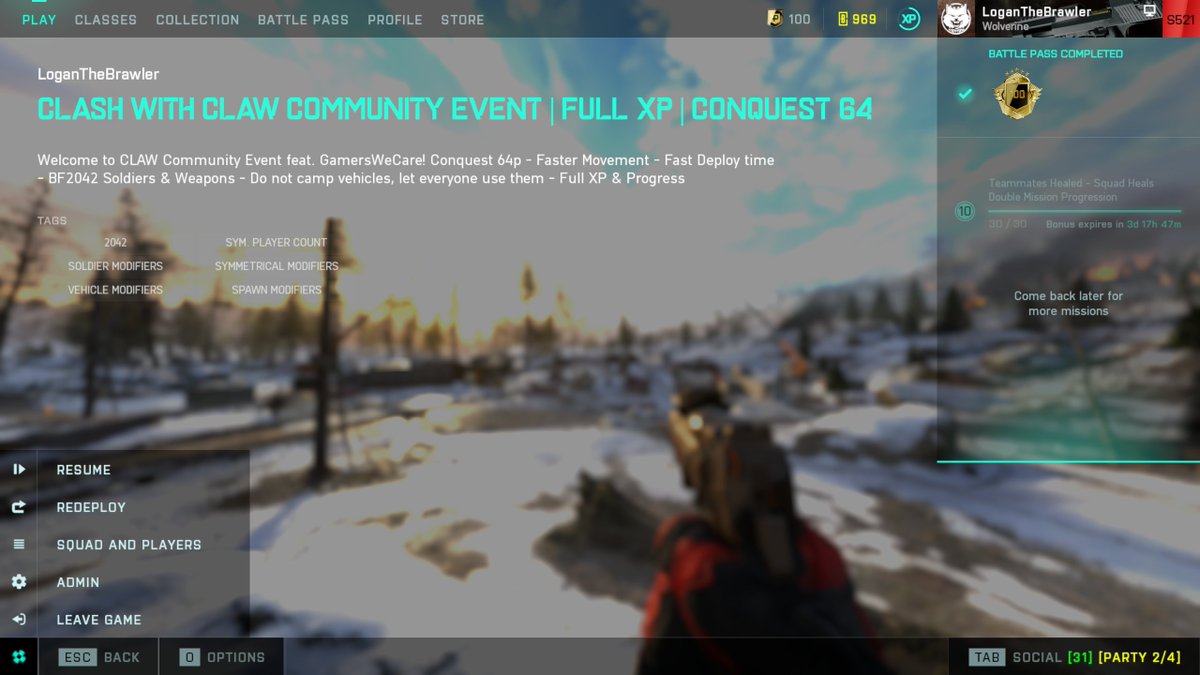 The CLAW Server is up! Join us now!🐧🔥🪖🫡
#Battlefield #Battlefield2042 <a href="/Battlefield/">Battlefield</a>