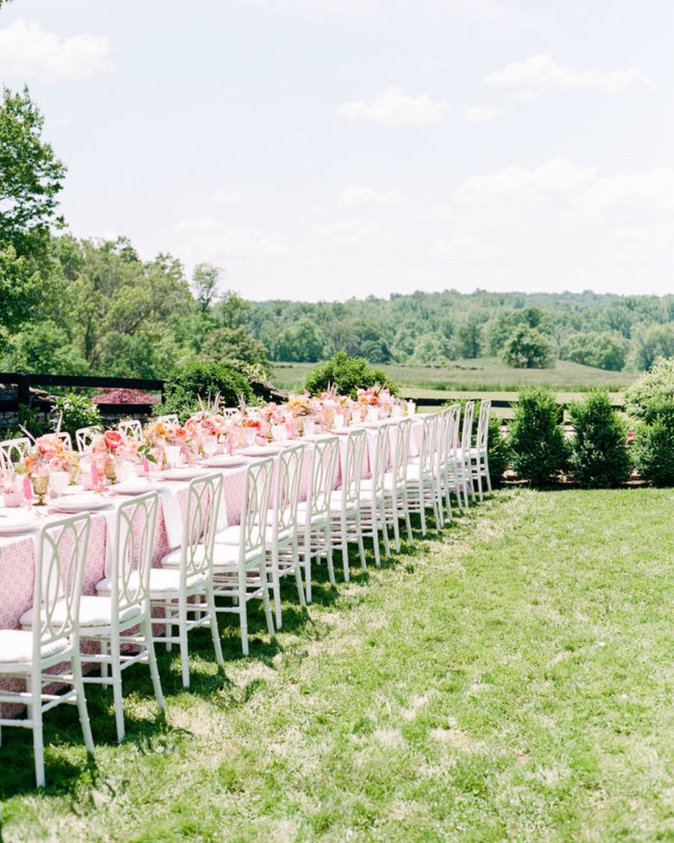 On Inspired By This: The Perfect Simple soirée summer pool party! 💗 

( Photography- Lisa Blume Photo, Venue- Good Stone Inn, Planner &amp; Designer- Pamela Barefoot Events, Florist- Flowers 38, Invitations &amp; Signage- Stephanie B Design )

#onIBT
