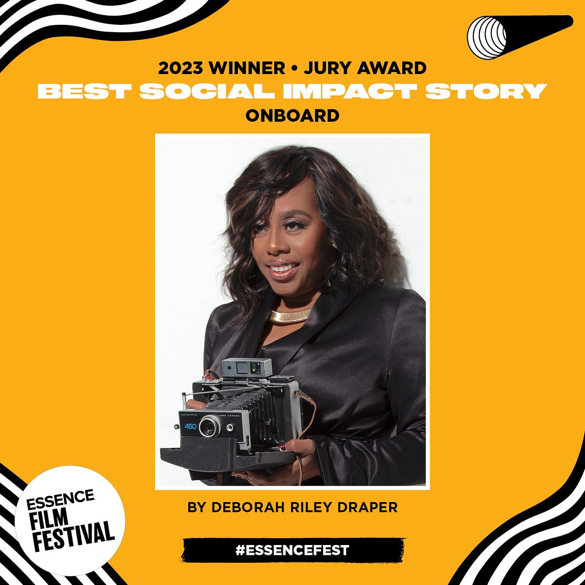 Congratulations to <a href="/Atladgirl/">Deborah Riley Draper</a> for continuing to create award-winning films and Thank you <a href="/essencefest/">ESSENCE Festival</a> for the 2023 Best Social Impact Story award for <a href="/OnBoardTheFilm/">OnBoardTheFilm</a>! #EssenceFilmFestival #EssenceFest