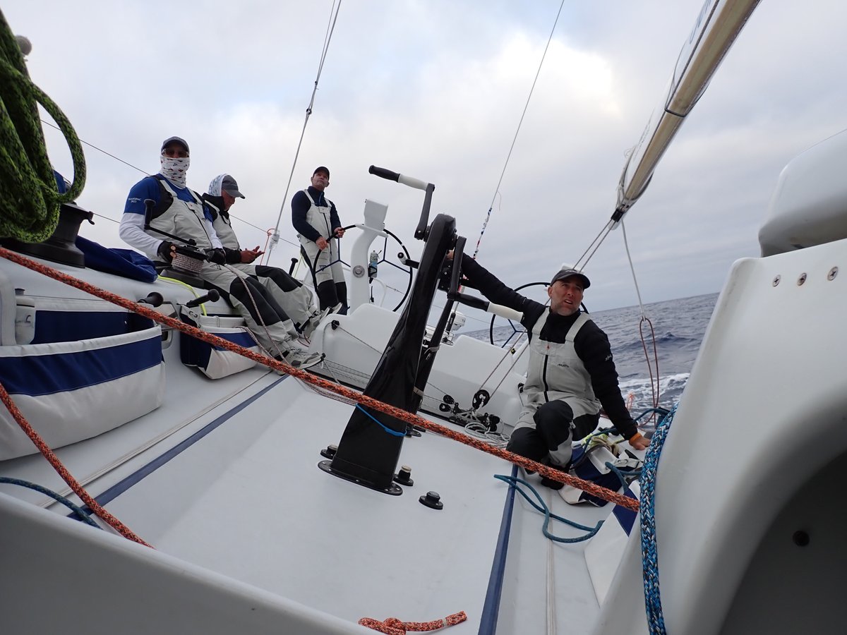 Roy P. Disney midway through his 26th #TranspacRace during the 52nd edition! He is only tied with one man, Gary Weisman, who is also aboard the Andrews 68 PYEWACKET... 

According to the YB Pasha Hawaii Tracker, they are currently leading Division 3  buff.ly/430xemf