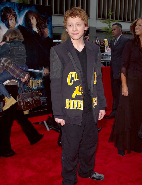 That time Ron Weasley popped off in a CU Buffs suit at the Harry Potter premier