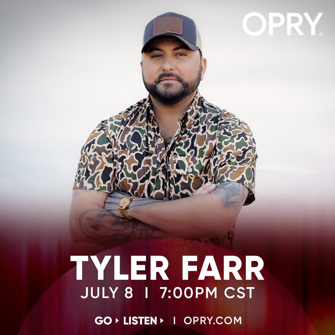 Tyler Farr (@tylerfarr) on Twitter photo Always an honor to play the <a href="/opry/">Grand Ole Opry</a>. See y’all there tomorrow night! Go to Opry.com to get your tickets and learn how you can tune-in from home with <a href="/WSMradio/">WSM Radio - The Home of the Opry!</a> axs.com/events/455051/… Always an honor to play the <a href="/opry/">Grand Ole Opry</a>. See y’all there tomorrow night! Go to Opry.com to get your tickets and learn how you can tune-in from home with <a href="/WSMradio/">WSM Radio - The Home of the Opry!</a> axs.com/events/455051/…
