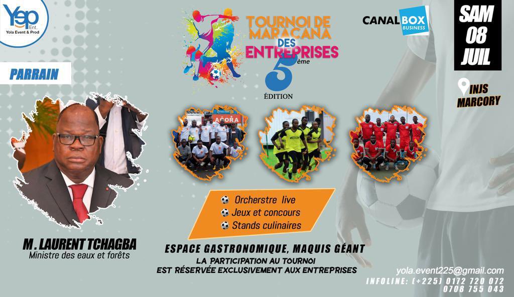 Prom_Ivoire's tweet photo. C’est parti pour la 5e édition du Tournoi de Maracana des Entreprises. 🚨🚨

Rdv demain 8 juillet dès 7h à l’INJS Marcory.
38 équipes vont s’affronter devant plus de 1000 spectateurs dans une ambiance de folie. Des lots et gadgets à gagner. Ça sera également une occasion pour toi de te faire des contacts 🌚.   

*SI TU AS NÉGLIGÉ NON HEIN 🤫*