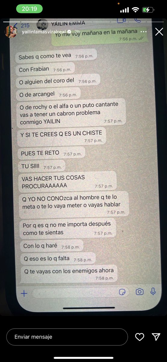 ceciarmy's tweet photo. Yailin publica conversaciones de WhatsApp con Anuel tras decir que la golpeaba estando embarazada y que no cuidaba de su hija https://t.co/gh2qcX1GB6