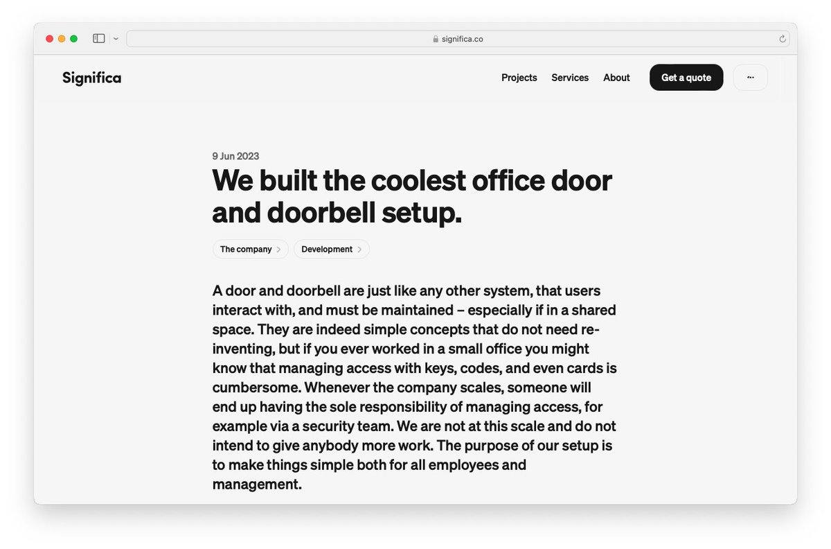 jmduke's tweet photo. @hobdaydesign @hybrid_alex @buttondown @justinmduke Basecamp's an eternal inspiration, esp with how they ground prose + copy. 

Some others that I really loved for striking the balance of density + clarity in the most recent go-round:

· @MuseAppHQ 
· @WaterholeForum
· @SignificaDotCo https://t.co/4fM01jQjEp