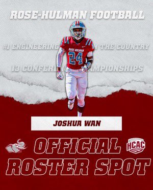 JoshuaWan30's tweet photo. #AGTG After a great conversation with @CoachMas_35 , I’m blessed to receive an offer from @RoseHulmanFB!

@ACPFootball17 @CoachBlueford @VaughtCoach @JRutt_4 @Horne34Life @JUSTCHILLY @CodyTCameron https://t.co/Z8hYQltS16