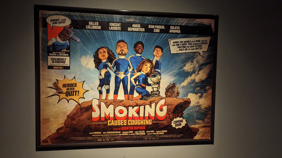 #SmokingCausesCoughing is like if Vic & Bob got hired to make an episode of Power Rangers and an Amicus Anthology movie, and made both at once. Quite a niche vein of absurdist bordering on Dadaist comedy that's not going to be to everyone's taste, but personally I really dug it.