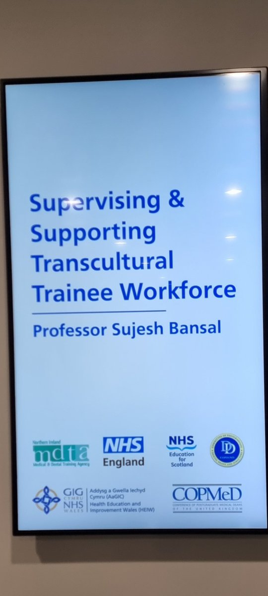 Delivered workshop on Supervising &amp; Supporting transcultural trainee workforce at Annual MDRS Careers Conference to senior educators &amp; Mgt

Delegates Qs:
- Why is this not part of all ES training &amp; all trainee induction?
- Why is this session not mandatory for all NHS staff?