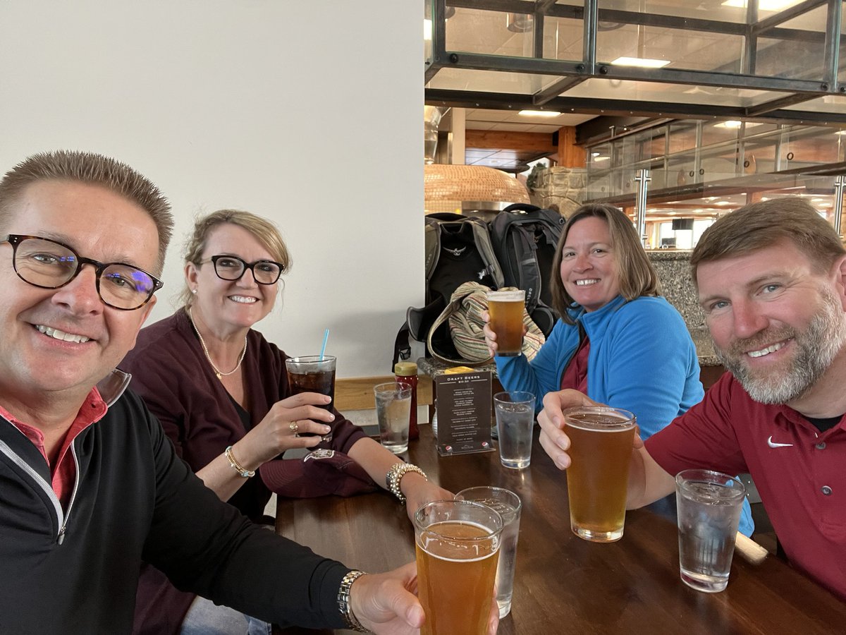 DanMichalk's tweet photo. Crazy small world…while returning our rental car in Bozeman, we ran into friends we met in Doha, Qatar last year during the World Cup.  What are the odds of that?? https://t.co/4AuX6Bbt0C