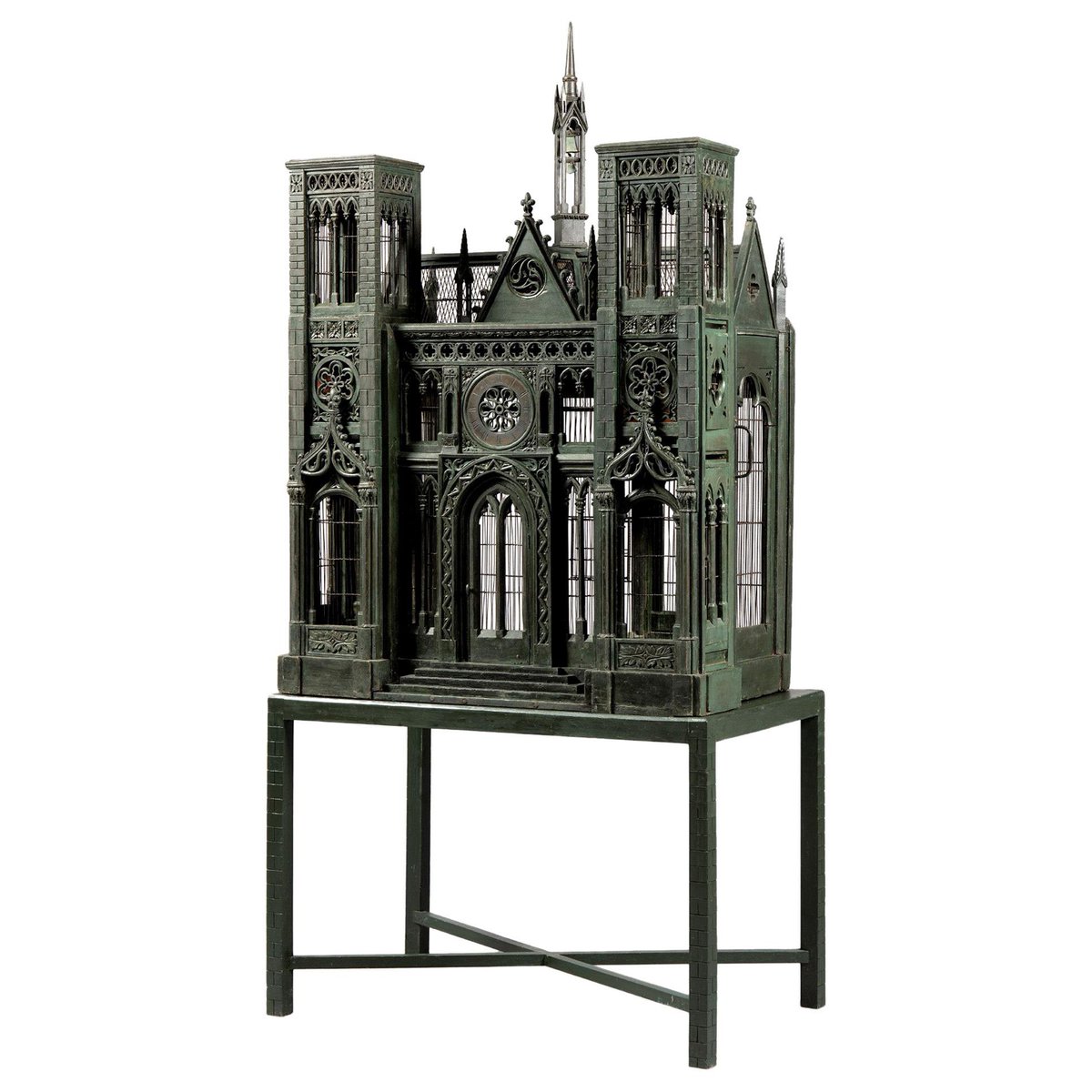 ThanatosArchive's tweet photo. Those Victorians really knew how to build a birdcage!

#antiques
 #bird https://t.co/GXdrJRL0OL