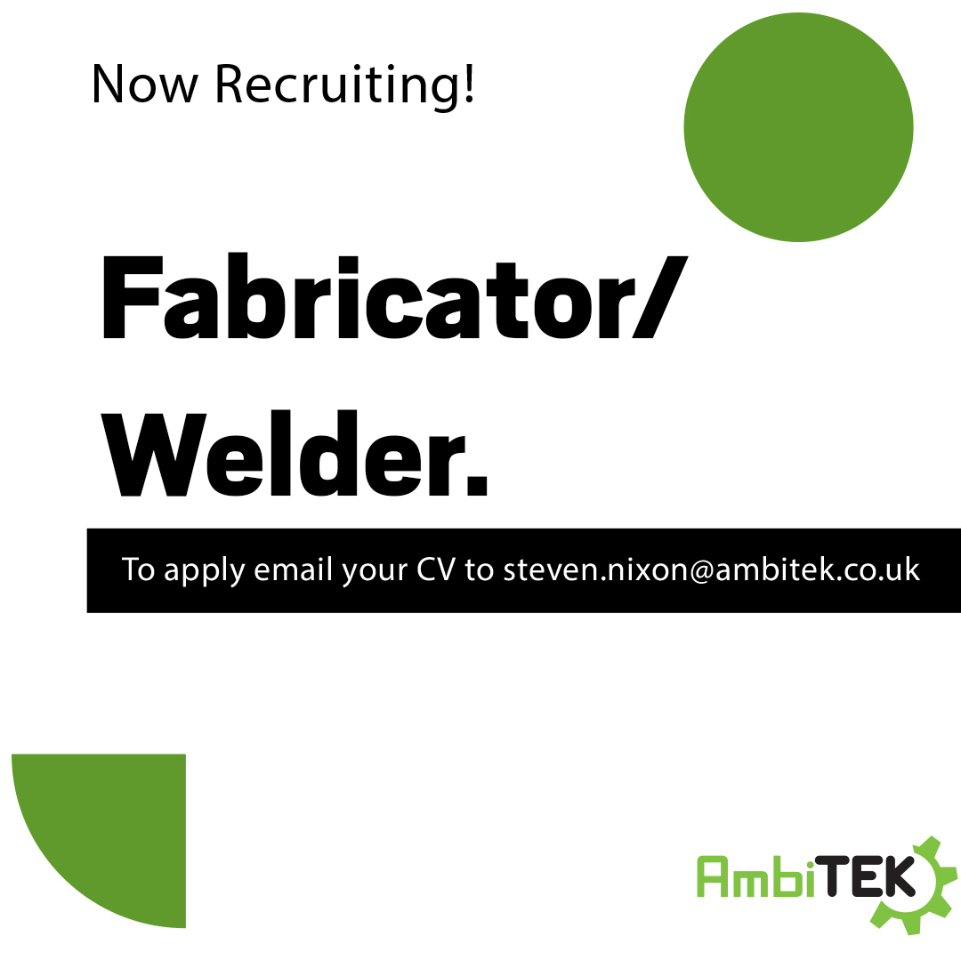 AmbitekRec's tweet photo. NEW OPENING: Fabricator/Welder
Location: Irlam, City and Borough of Salford
Full Details: https://t.co/fQil9QK8ie

#Manchester #Manchesterjobs #EngineeringJobs #Engineer #Mcr #UKJobSearch https://t.co/VSLAfng5cG