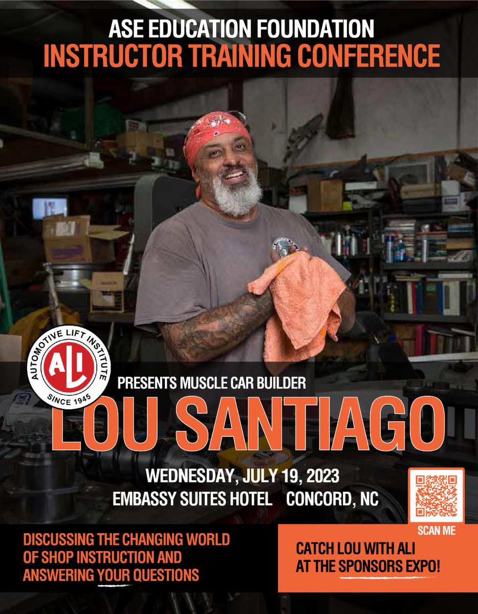 Lou Santiago is back! Joining ALI on July 19th at the ASE Education Foundation's Instructor Training Conference with speakers from leading transportation industry organizations. 

#LouSantiago #aseeducationfoundation