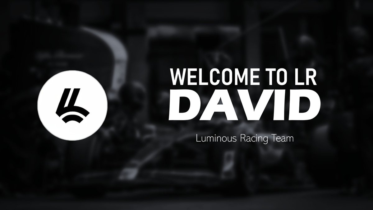 Luminous_Racing's tweet photo. Our newest signing to the main team: @Davidencho2 will join us and we are very excited to see what he can do🔥 https://t.co/Tol6kndzbP